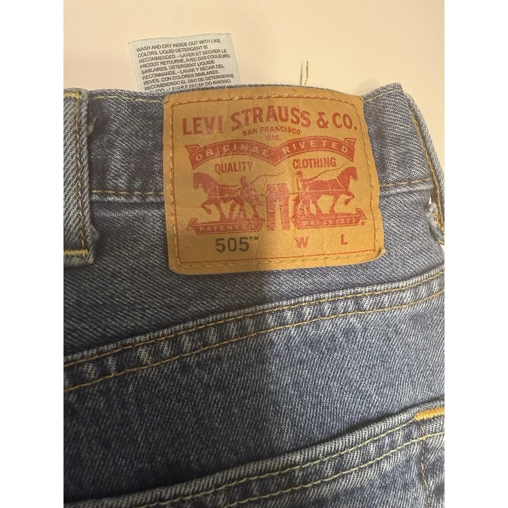 Levi's Men's 505‎ Straight Leg Regular Fit Blue Jeans Size 46 X 32